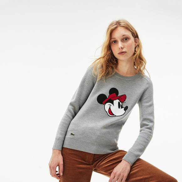 Lacoste Crew Neck Disney Minnie Embroidery Sweater